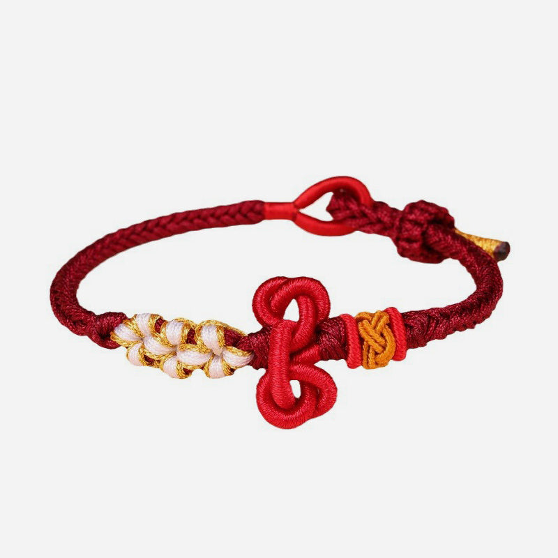 Bracelet Fil Rouge avec Nœud Wenchang (Protection & Sagesse)