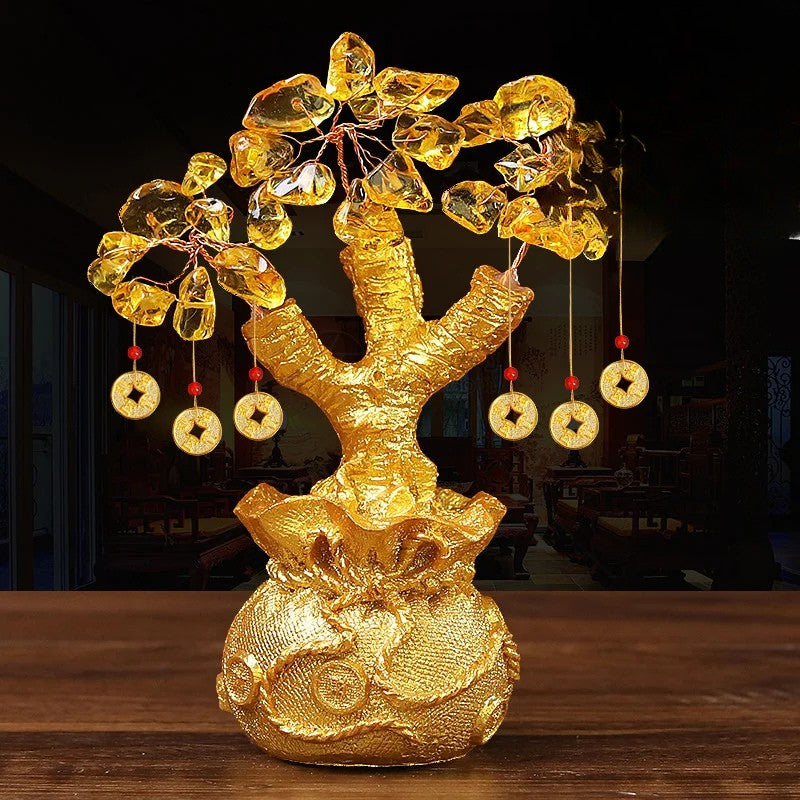 Arbre de Vie Feng Shui décoratif en Cristal & Résine