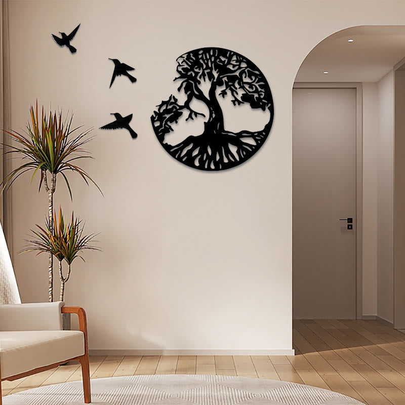 Arbre de vie Oiseaux Création Art mural