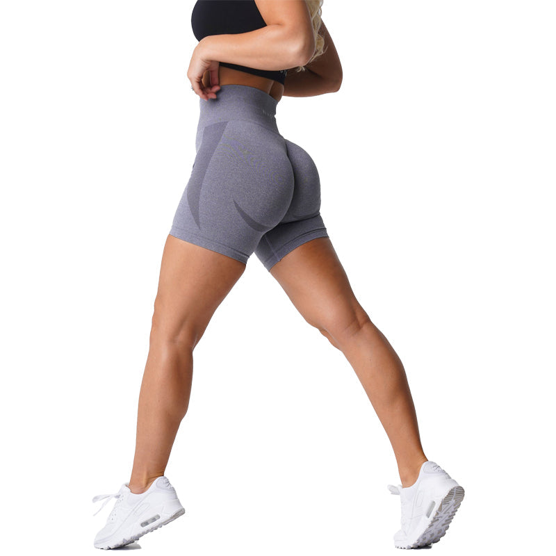 Legging de Yoga Push Up Gris en Nylon Respirant