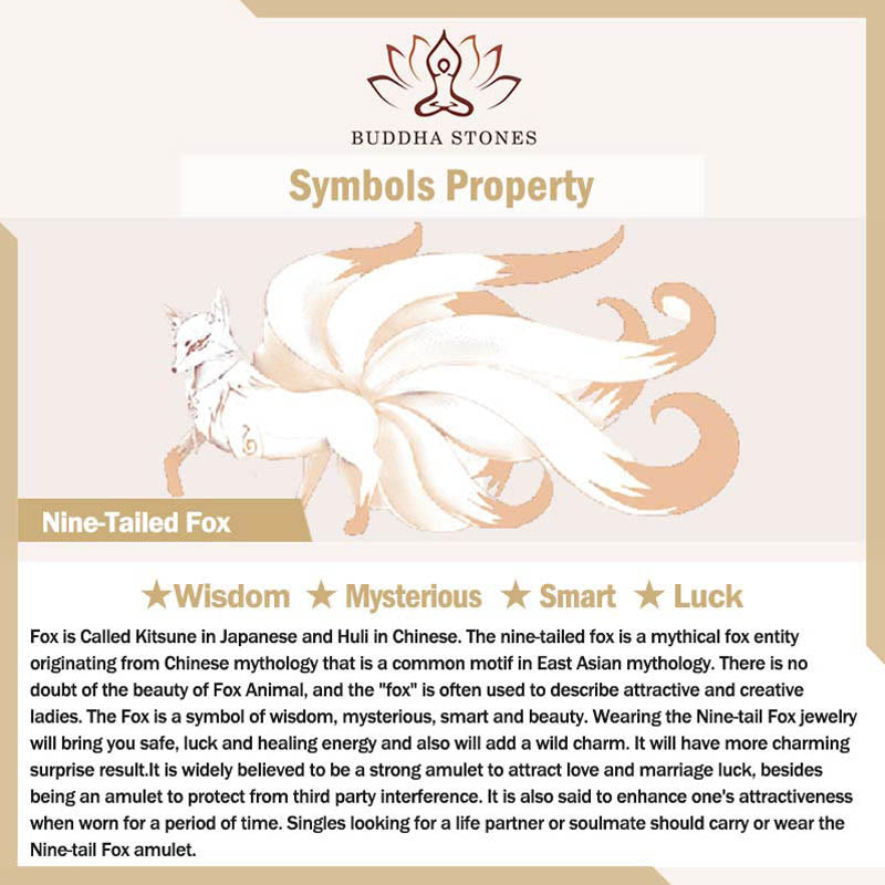Brûleur d'encens de méditation de guérison en cristal de Liuli de renard à neuf queues de Buddha Stones