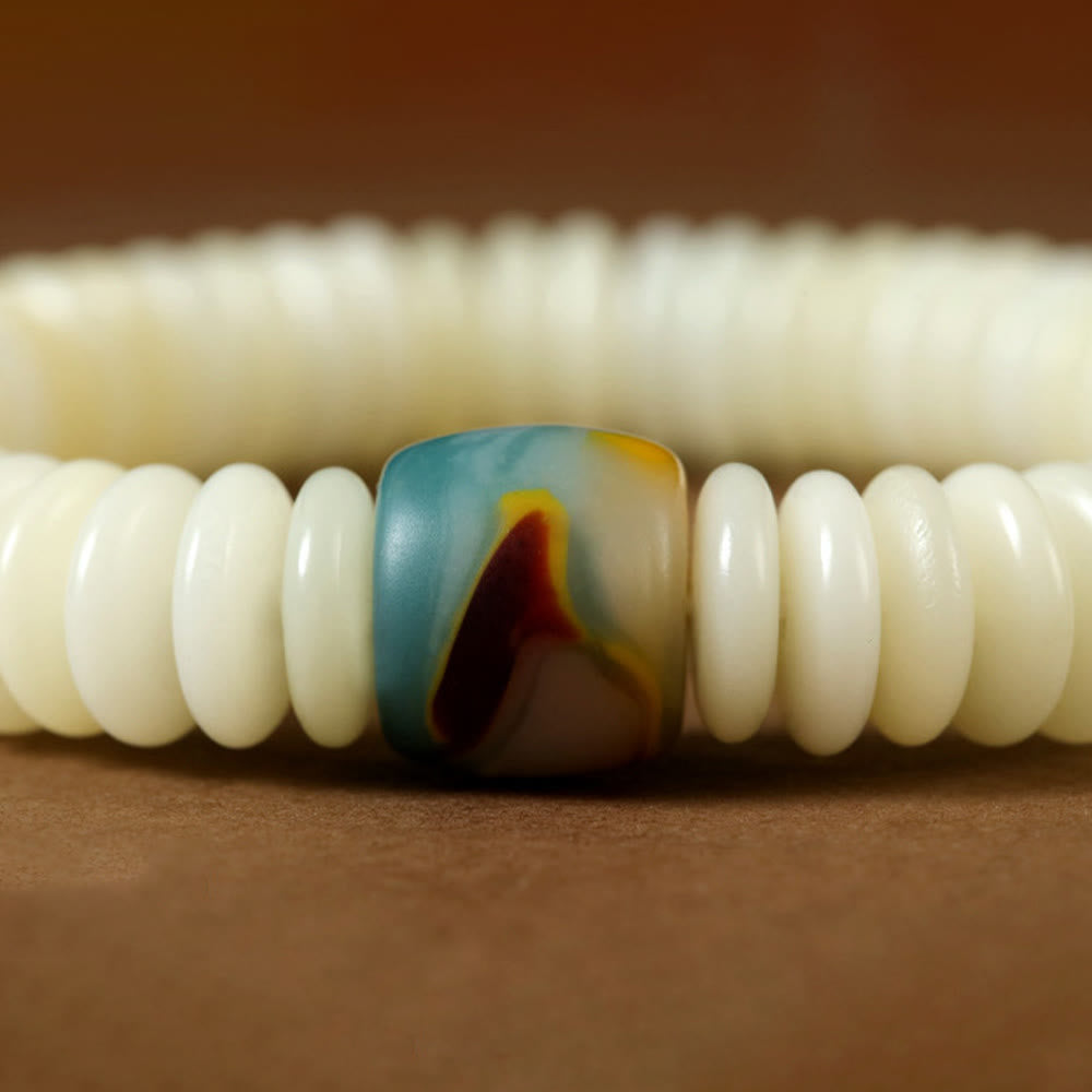 Bracelet Mala Graine de Bodhi Blanche