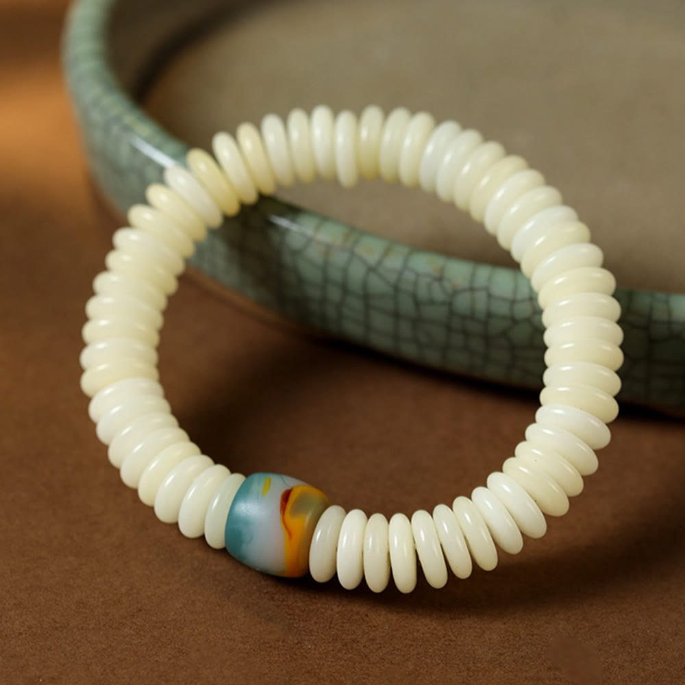 Bracelet Mala Graine de Bodhi Blanche