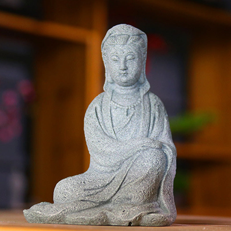 Statue Avalokiteshvara en grès – Bénédiction et sérénité pour la maison