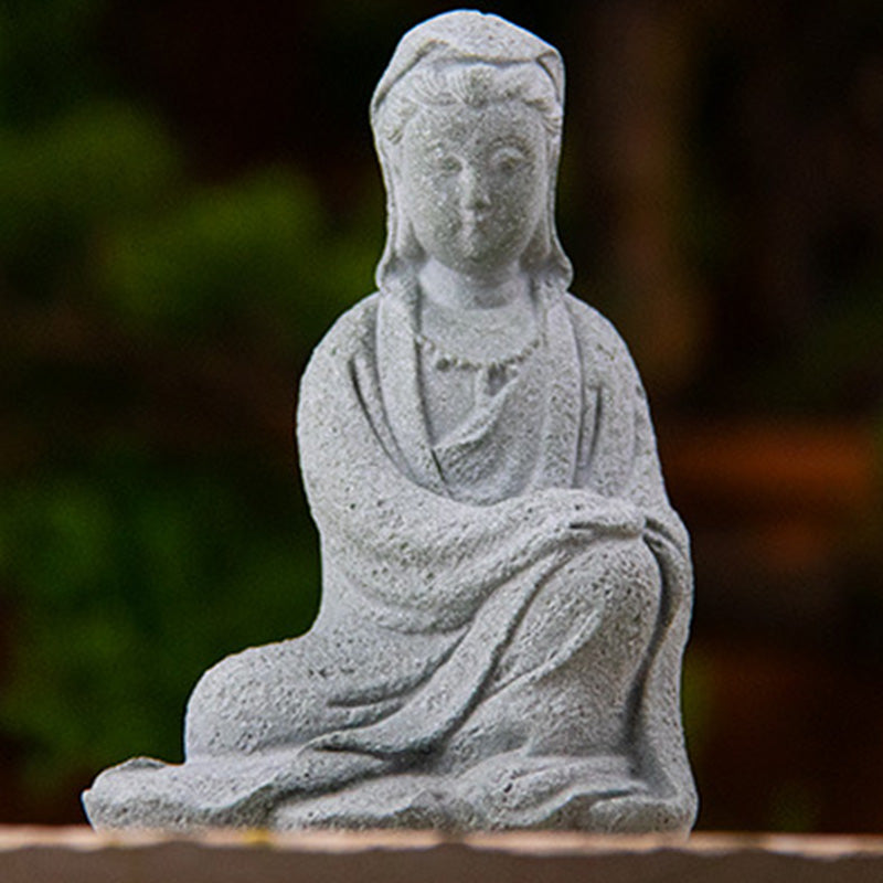 Statue Avalokiteshvara en grès – Bénédiction et sérénité pour la maison