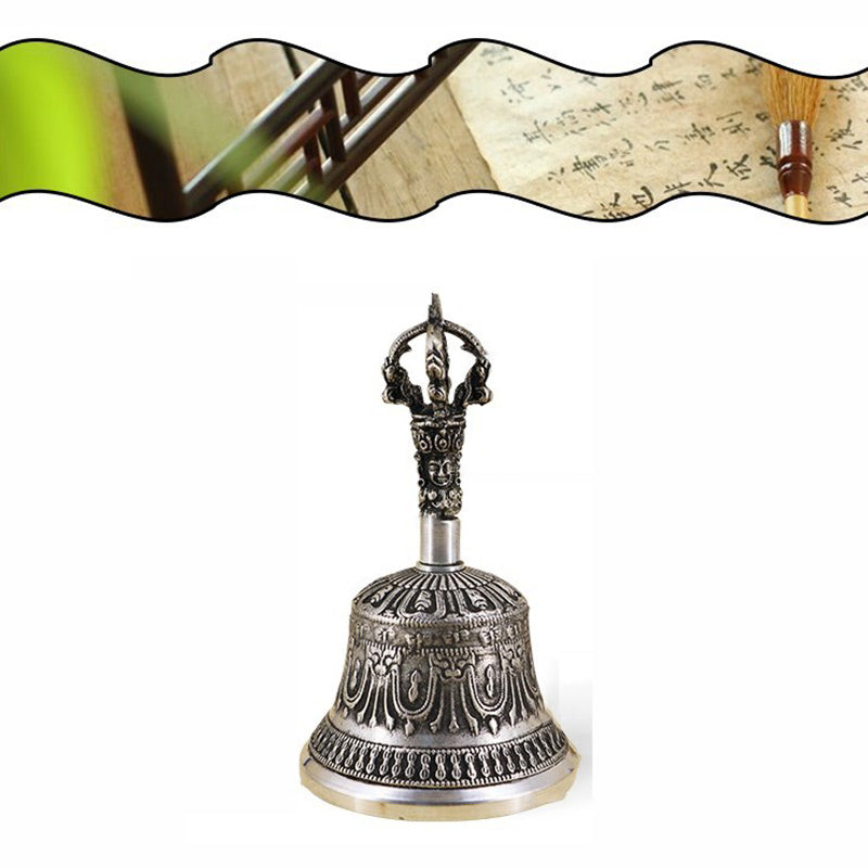 Cloche de Méditation et Vajra Dorje | Ensemble Rituel en Cuivre