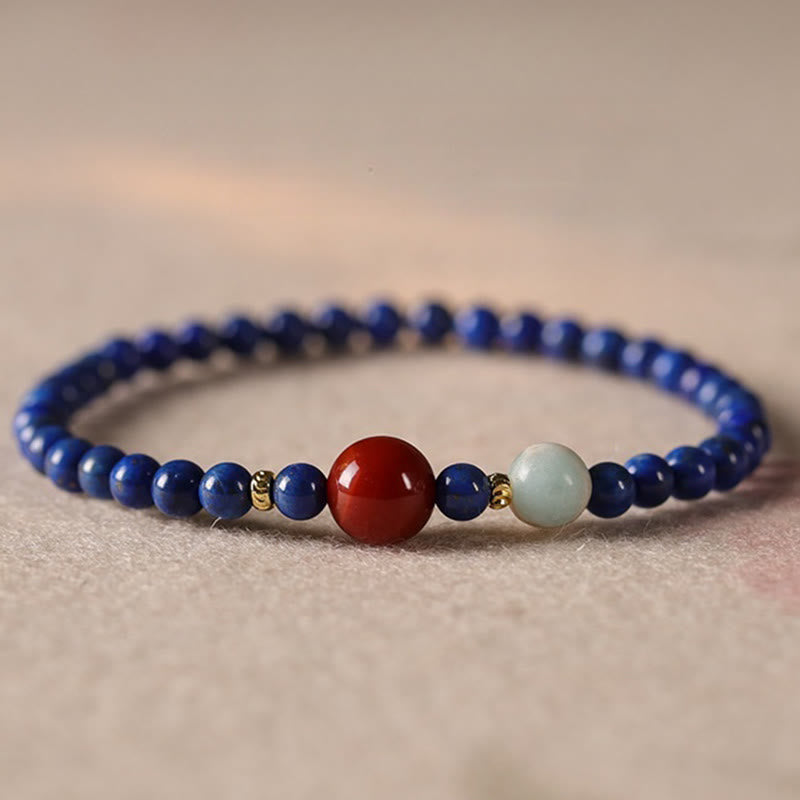 Bracelet Équilibre en Lazurite Naturelle 4 mm (Méditation & Pleine Conscience)