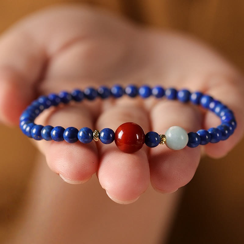 Bracelet Équilibre en Lazurite Naturelle 4 mm (Méditation & Pleine Conscience)