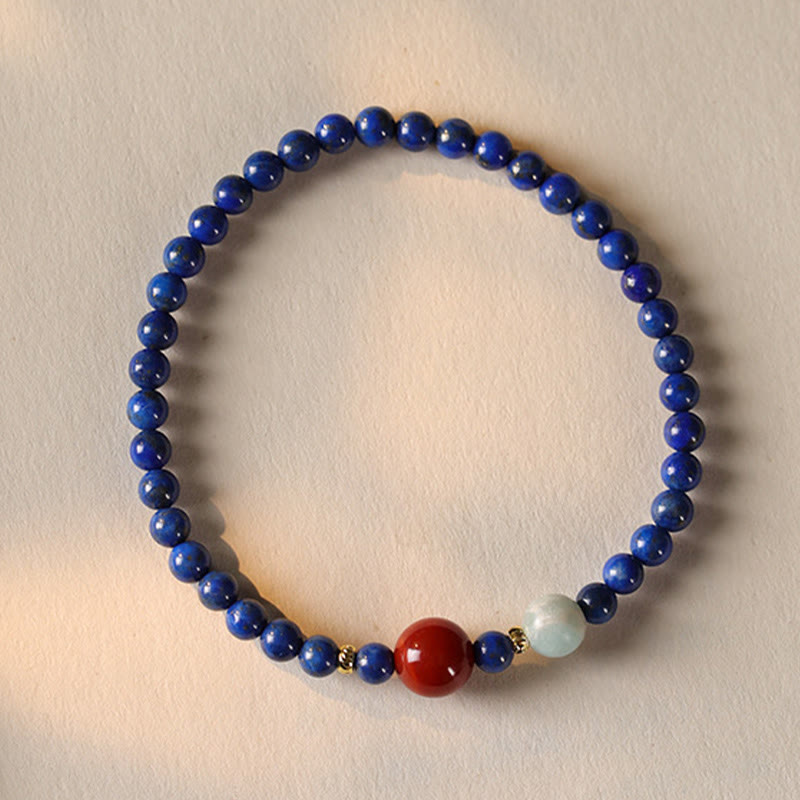 Bracelet Équilibre en Lazurite Naturelle 4 mm (Méditation & Pleine Conscience)
