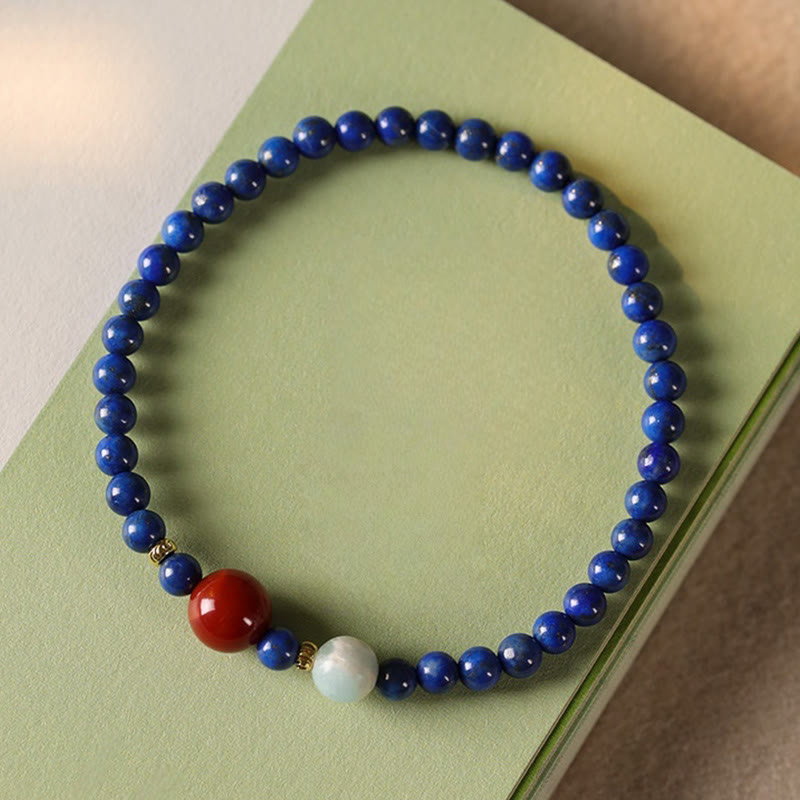 Bracelet Équilibre en Lazurite Naturelle 4 mm (Méditation & Pleine Conscience)