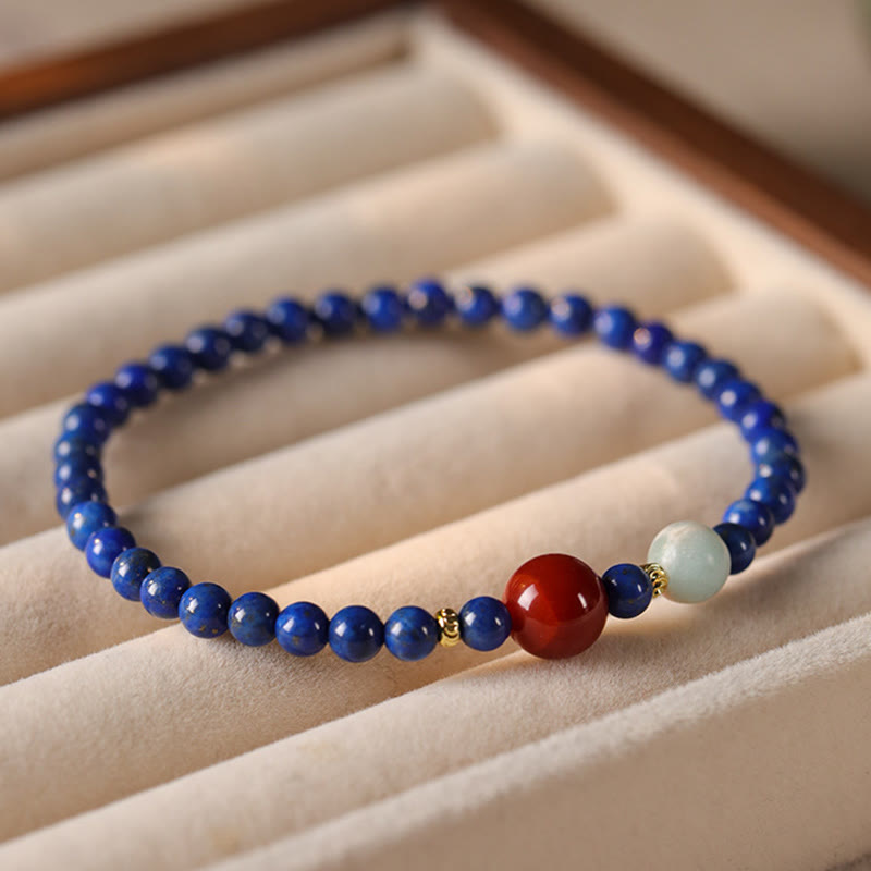 Bracelet Équilibre en Lazurite Naturelle 4 mm (Méditation & Pleine Conscience)