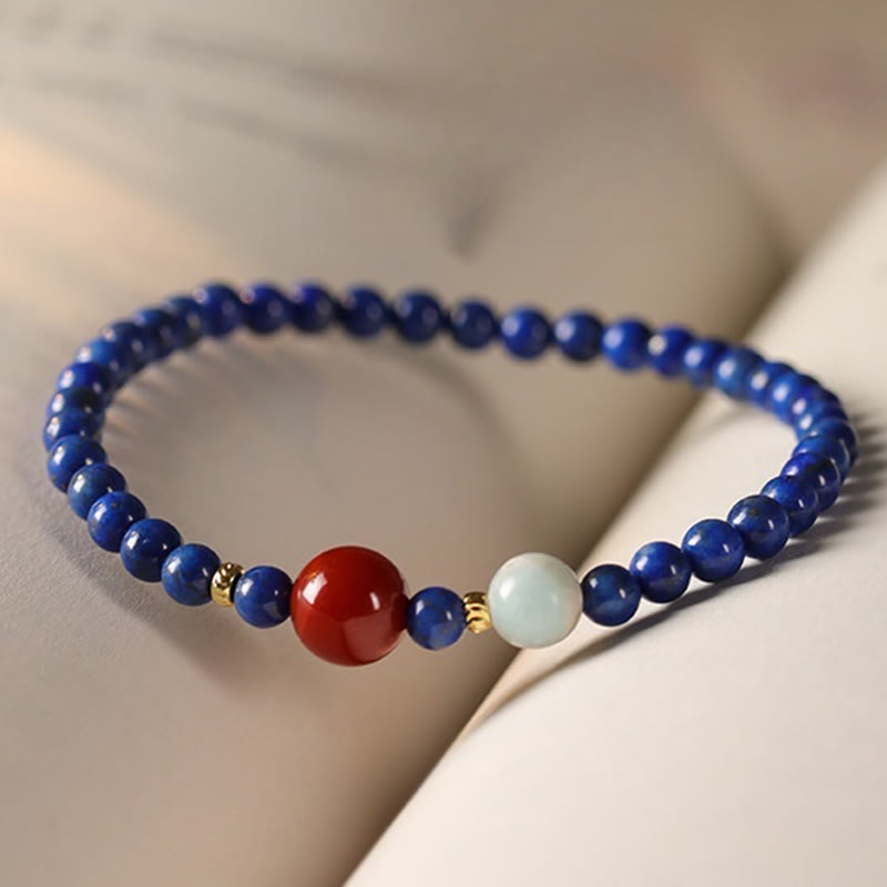 Bracelet Équilibre en Lazurite Naturelle 4 mm (Méditation & Pleine Conscience)