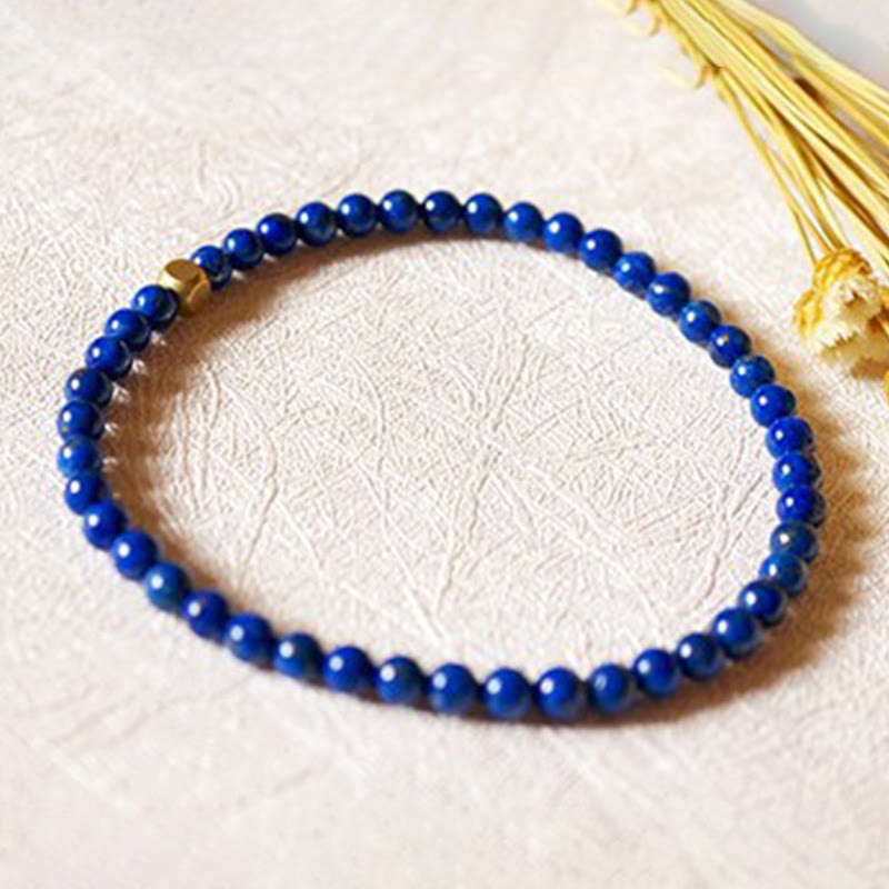 Bracelet Lapis Lazuli 4 mm en Lazurite Naturelle