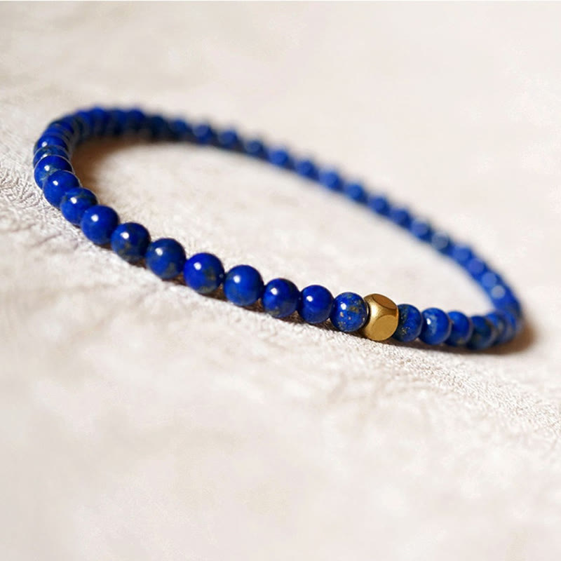 Bracelet Lapis Lazuli 4 mm en Lazurite Naturelle