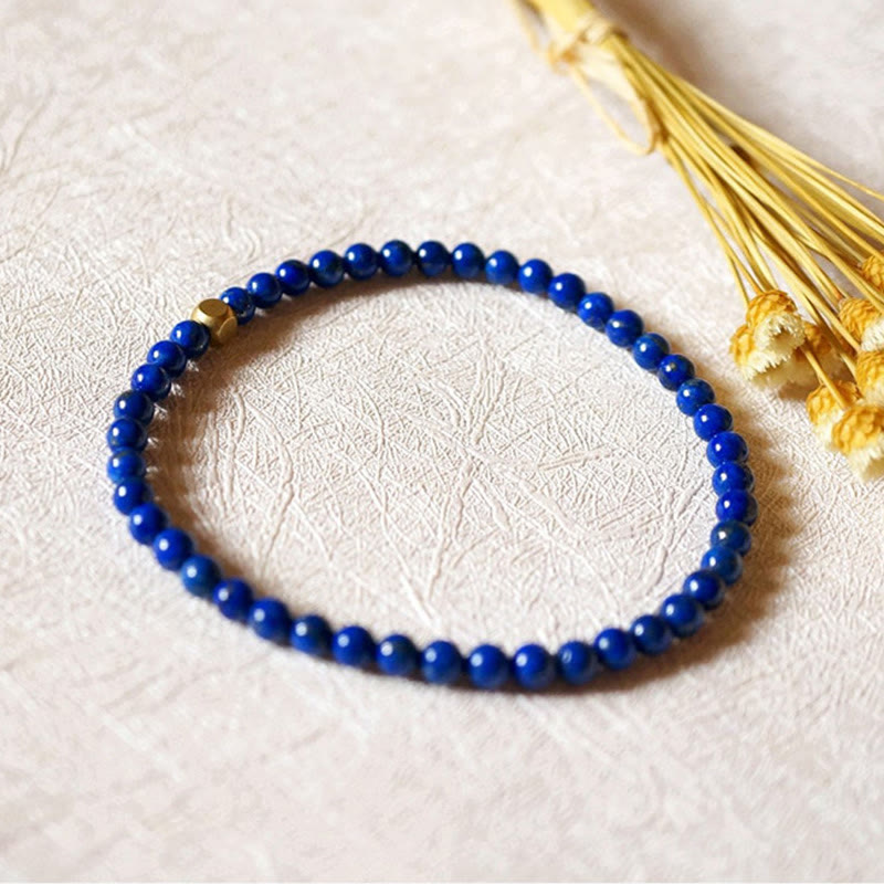 Bracelet Lapis Lazuli 4 mm en Lazurite Naturelle
