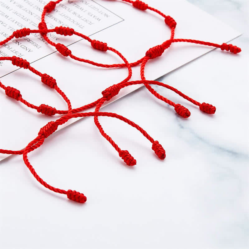 Coffret de 4 Bracelets de Protection Mauvais Œil en Fil Rouge – Amulettes Symboliques Ajustables