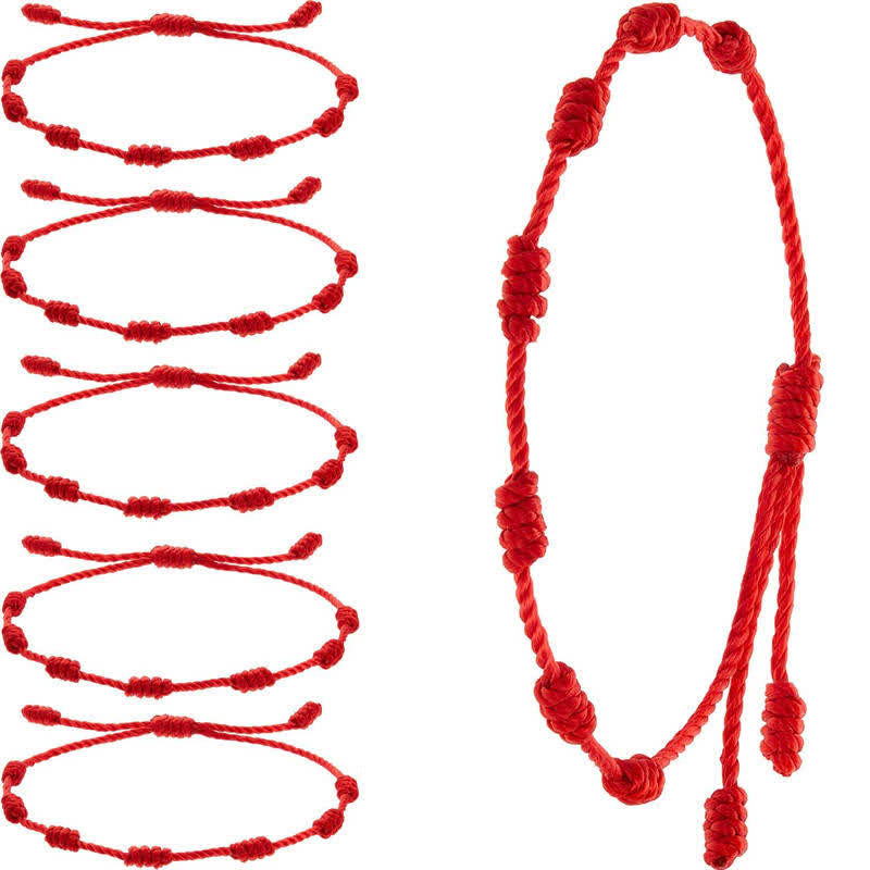 Coffret de 4 Bracelets de Protection Mauvais Œil en Fil Rouge – Amulettes Symboliques Ajustables