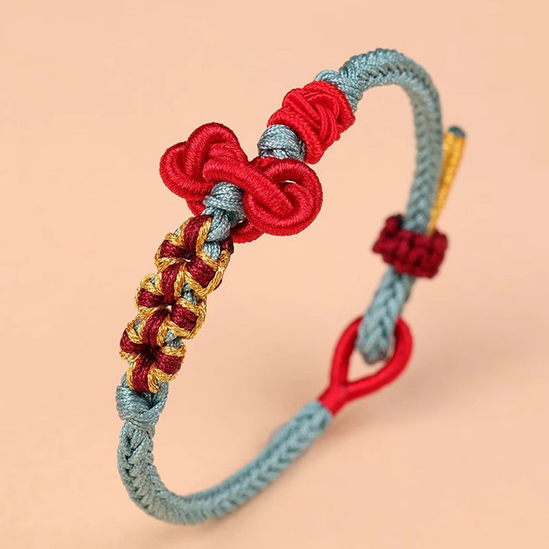 Bracelet Fil Rouge avec Nœud Wenchang (Protection & Sagesse)