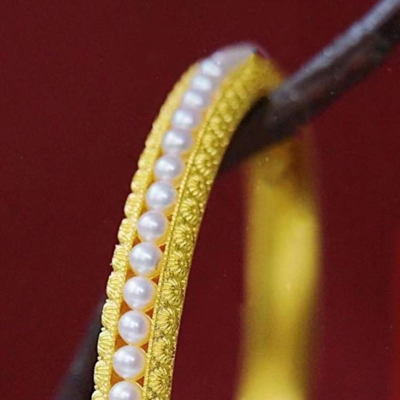 Bracelet Manchette Cuivre & Perles – Équilibre & Douceur