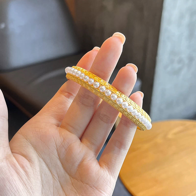 Bracelet Manchette Cuivre & Perles – Équilibre & Douceur
