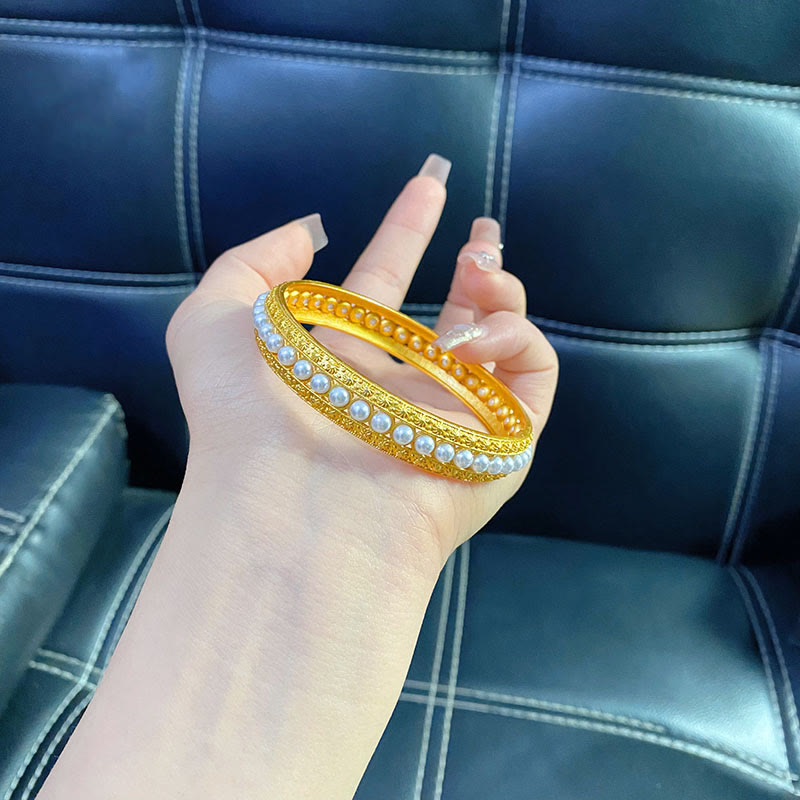 Bracelet Manchette Cuivre & Perles – Équilibre & Douceur