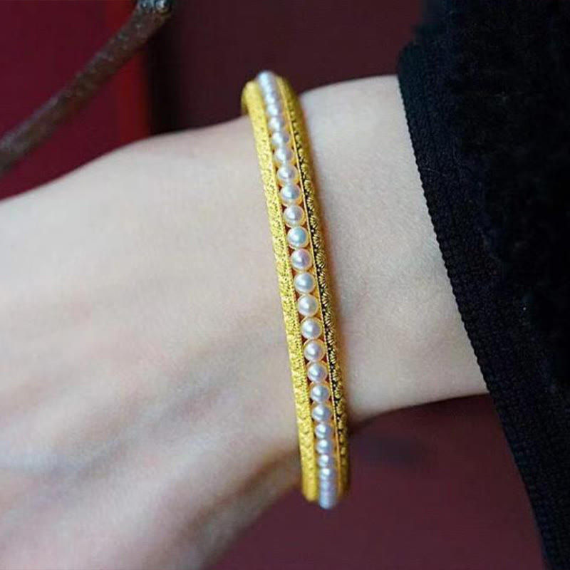 Bracelet Manchette Cuivre & Perles – Équilibre & Douceur