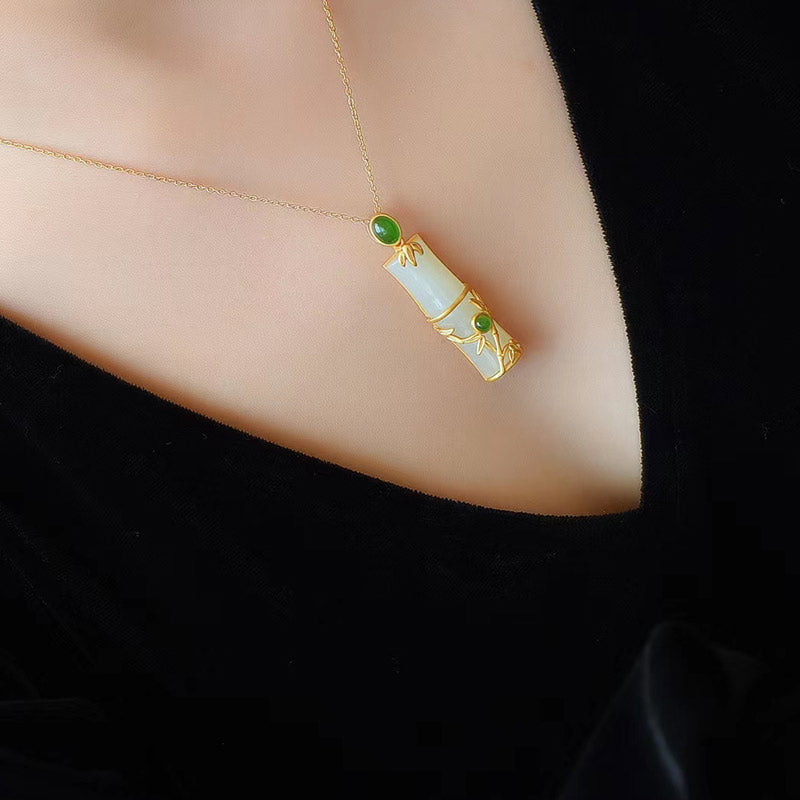 Collier Unisexe en Jade Blanc et Jade Cyan