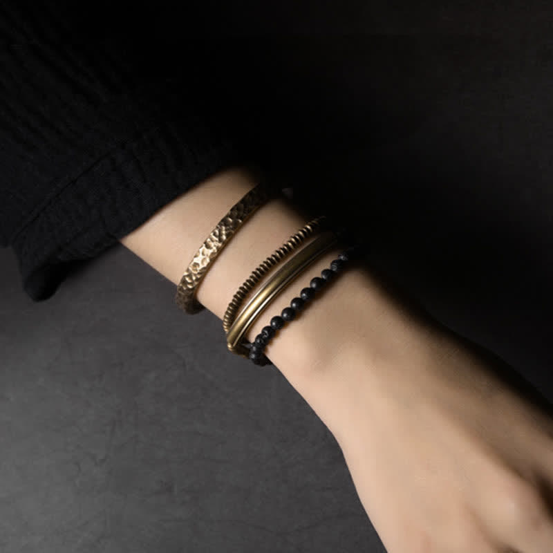 Bracelet en cuivre et Pierres de Lave