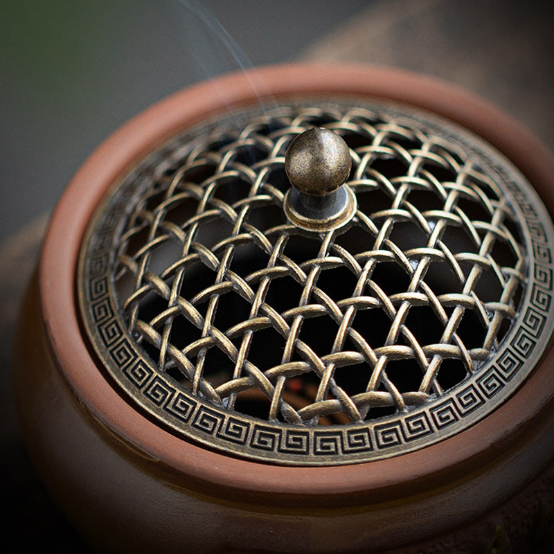 Brûleur d’Encens en Céramique Traditionnelle Chinoise – Motifs Classiques