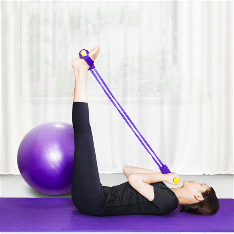 Corde de Traction Yoga Ajustable Violette 120 cm