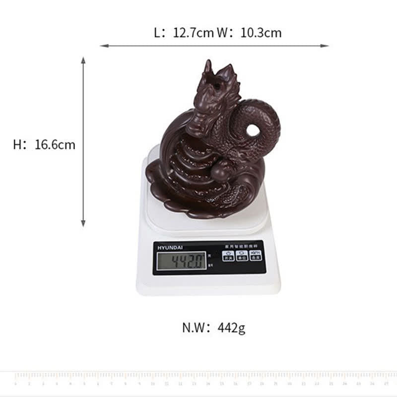 Porte-Encens Dragon en Céramique – Énergie de Succès et Protection