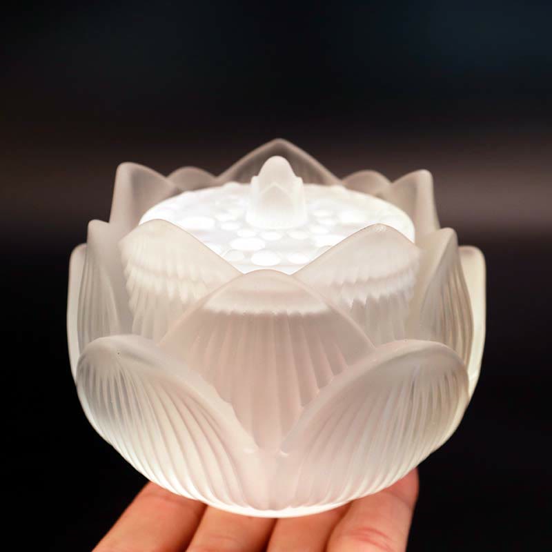 Brûleur d'encens de méditation de guérison en cristal de Lotus Liuli de Buddha Stones