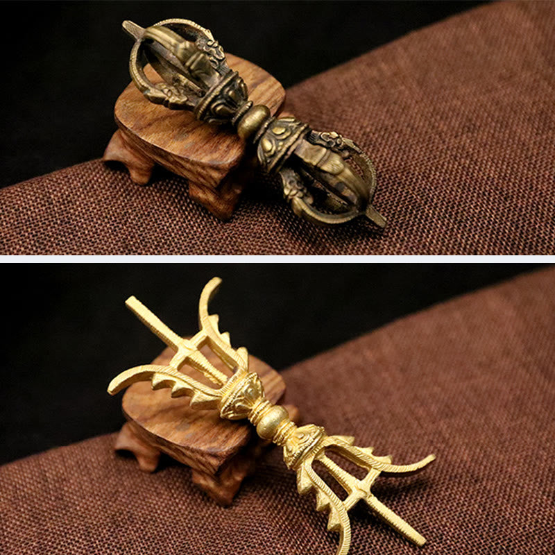 Vajra Dorje Tibétain en Cuivre Fait Main au Népal | Décoration Méditation