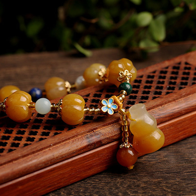 Bracelet Pixiu Wealth en Jade Soie Dorée Naturel 10 mm | Abondance & Protection Symbolique