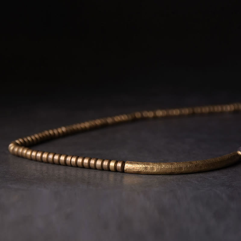 Bracelet Spirituel Multi-Tours en Pierre de Lave 6 mm & Cuivre
