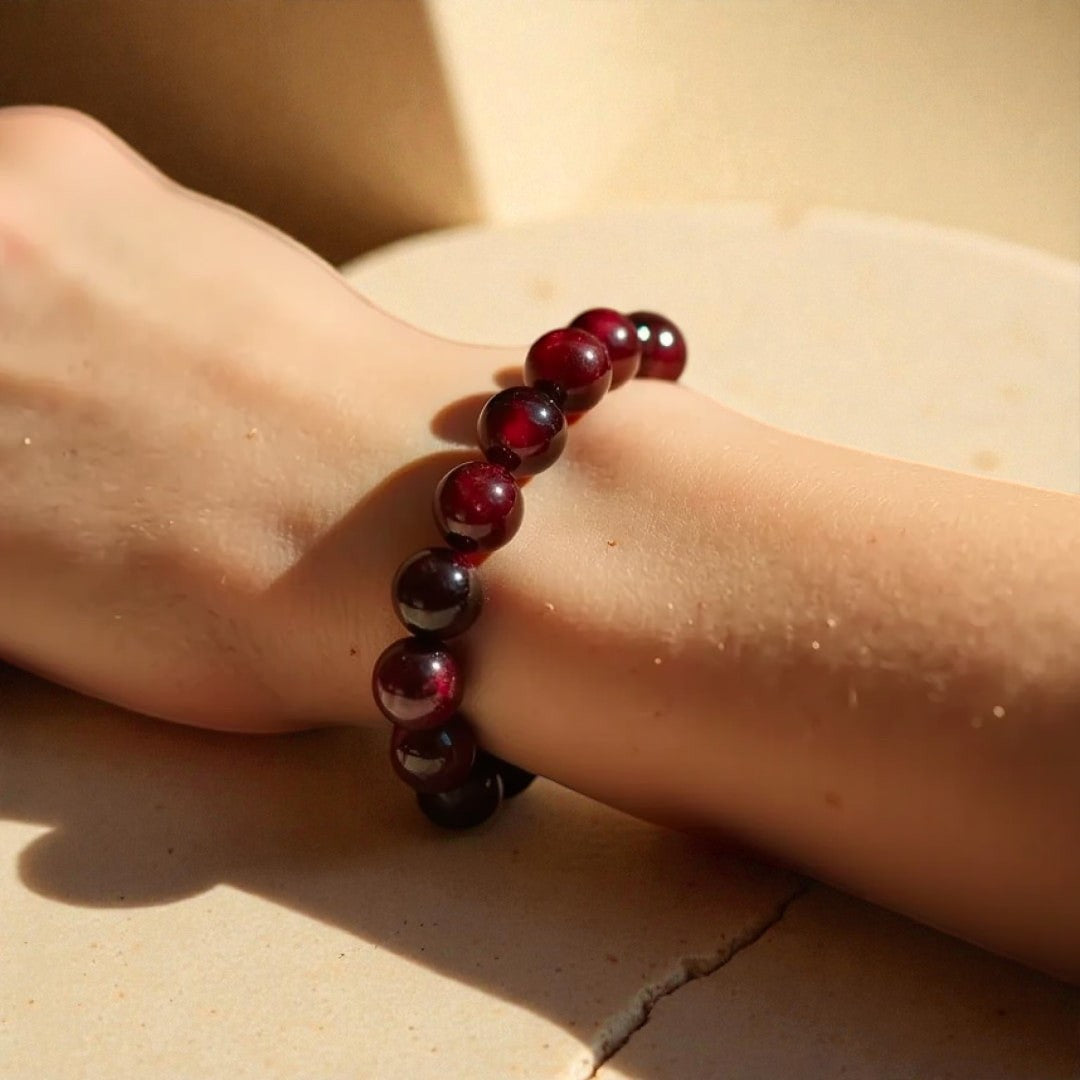 Bracelet Force de Vie en Grenat Almandin