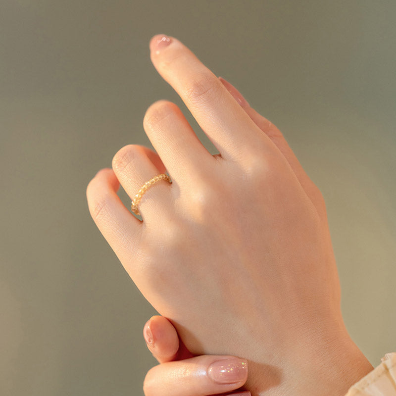 Bague Prospérité en Citrine Naturelle – Plaqué Or 14 Carats – Anneau Lumineux Unisexe