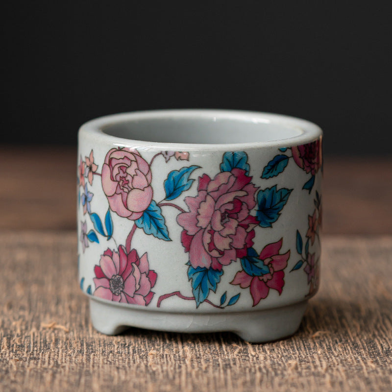 Porte-Encens Zen en Céramique – Série Bateau Lotus & Pêcheur (6 cm)