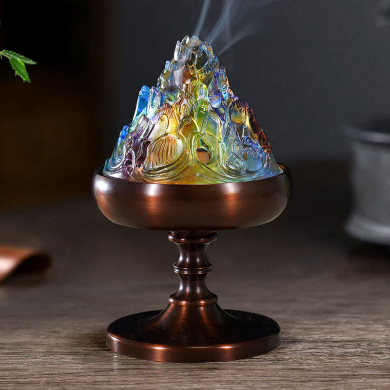 Brûleur d’Encens Montagne Cristal Liuli – Méditation & Énergie Apaisante
