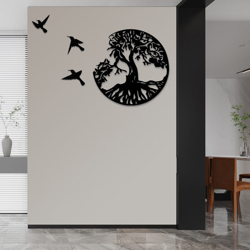 Arbre de vie Oiseaux Création Art mural