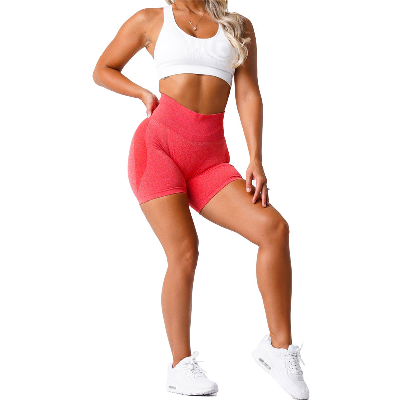 Legging de Yoga Push Up Rouge en Nylon Respirant