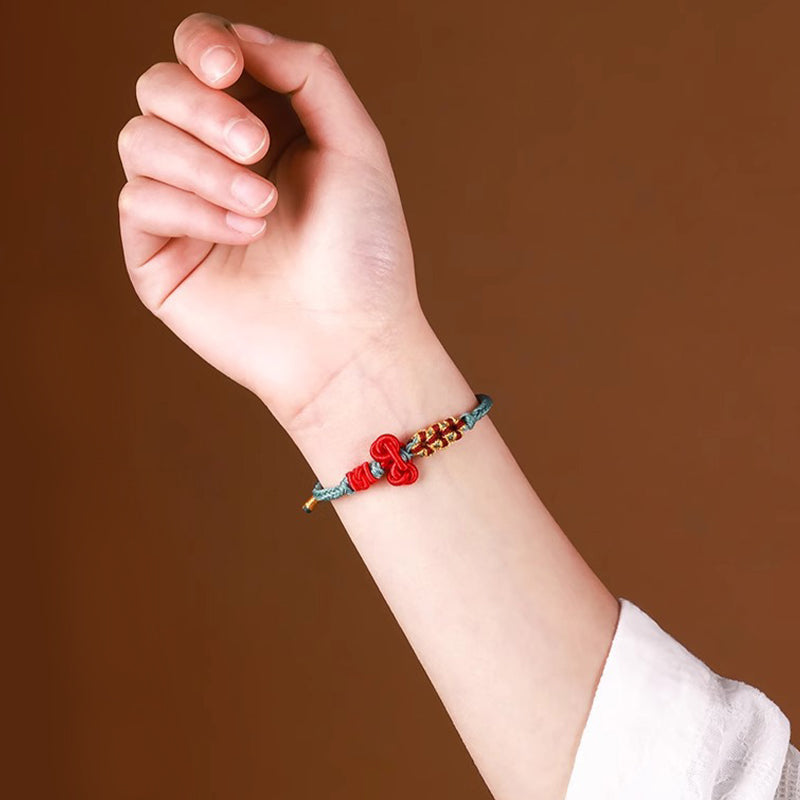 Bracelet Fil Rouge avec Nœud Wenchang (Protection & Sagesse)