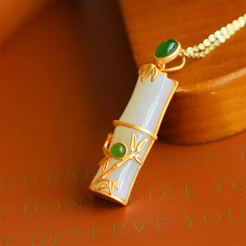 Collier Unisexe en Jade Blanc et Jade Cyan