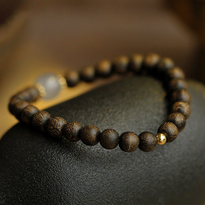 Bracelet Force & Calme en Jade Naturel et Bois d’Agar | Équilibre & Sérénité