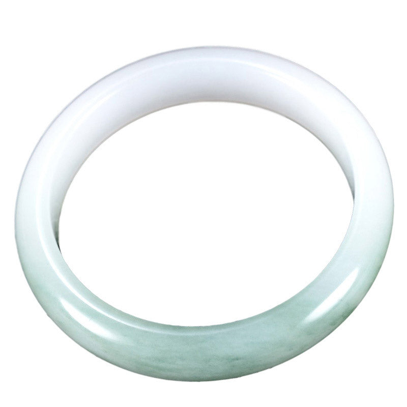 Bracelet Jonc Porte-Bonheur en Jade Naturel Véritable