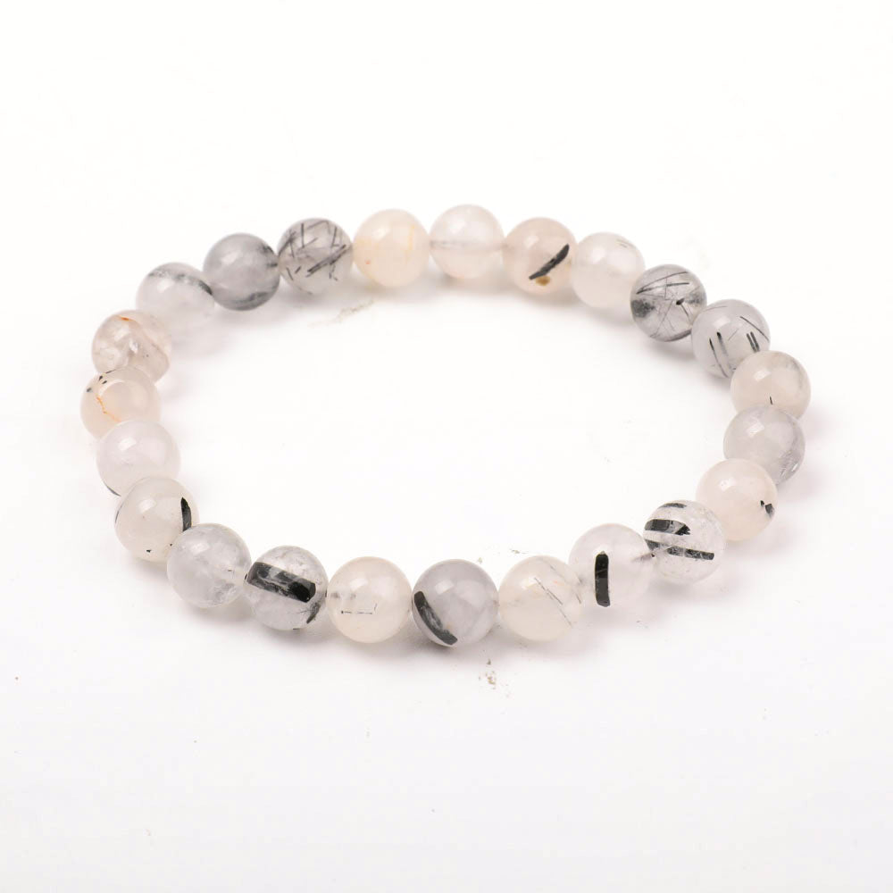 Bracelet en Tourmaline Noire Naturelle – Ancrage & Protection Symbolique – Perles 8 mm
