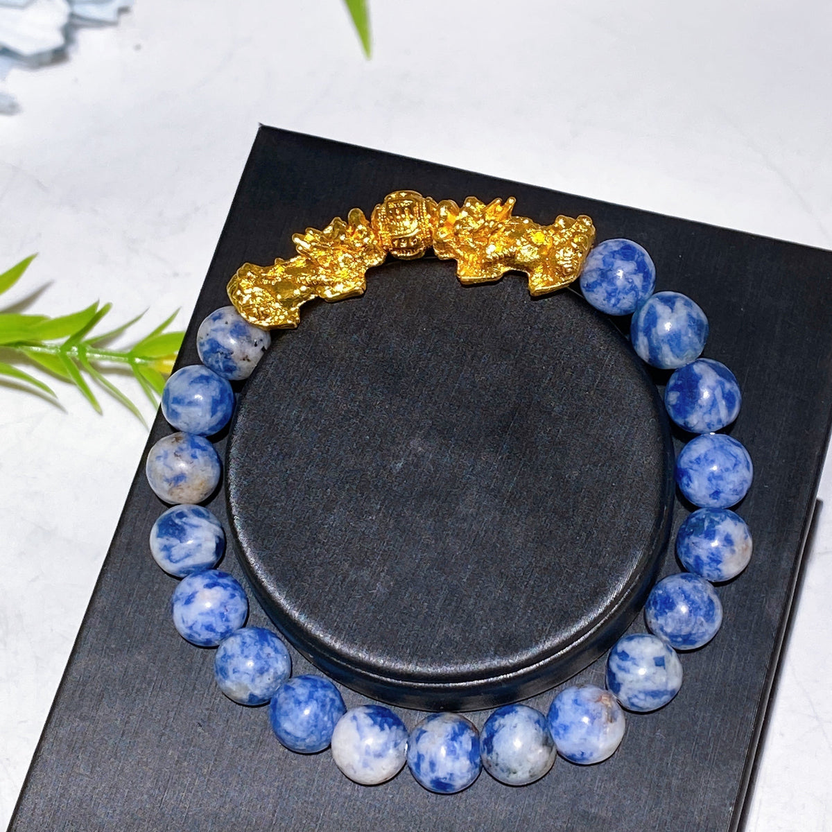 Bracelet Pixiu en Pierres Naturelles – Tradition Feng Shui – Perles 8 ou 12 mm