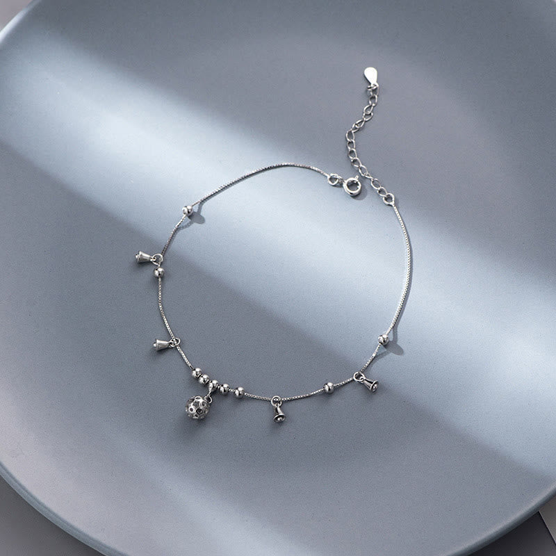 Bracelet de Cheville Clochette de Protection en Argent Sterling 925 – Bijou Spirituel Unisexe