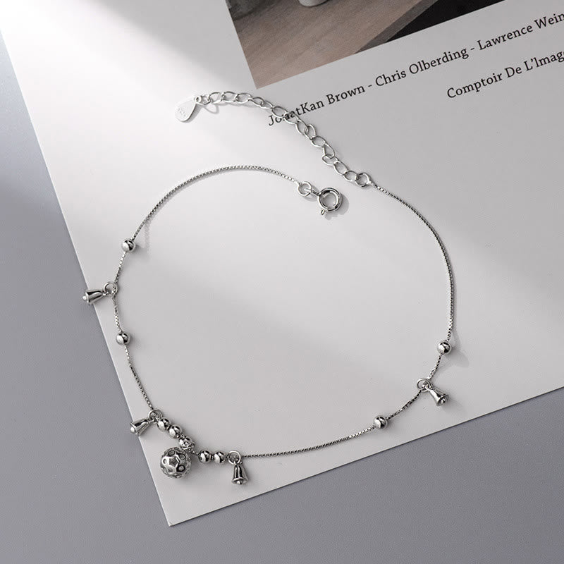 Bracelet de Cheville Clochette de Protection en Argent Sterling 925 – Bijou Spirituel Unisexe