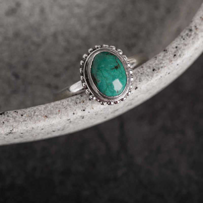 Bague Sagesse en Turquoise Naturelle & Argent Sterling 925 – Ajustable Unisexe